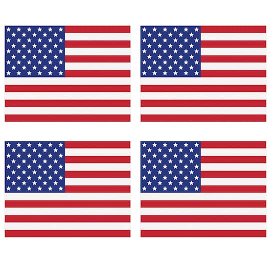 Beistle 10" x 13" Plastic American Flag Placemats, 4ct.